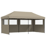 Vidaxl PartyTent Poplep-Up con 3 paredes laterales Taupe