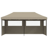 Vidaxl PartyTent sammenleggbar pop-up med 3 sidevegger taupe