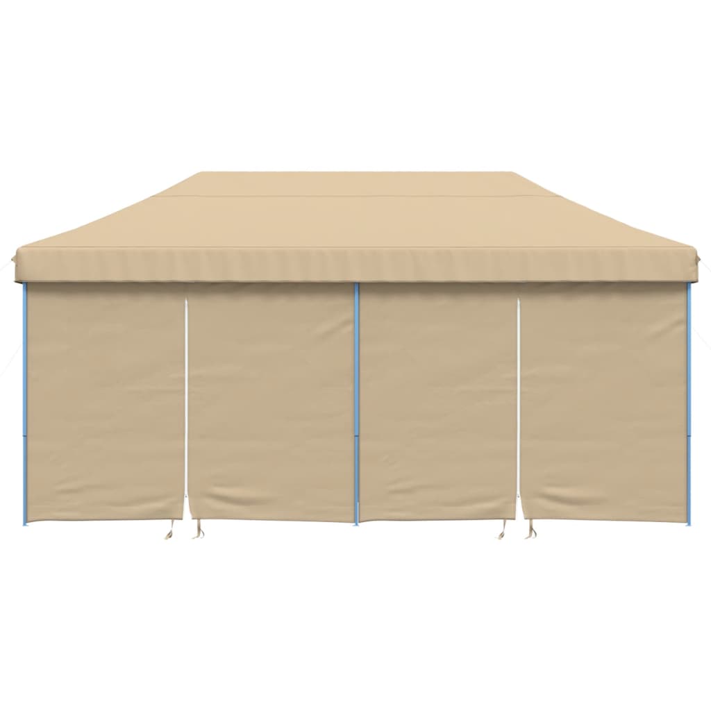 Vidaxl Partytent Faltbares Popup mit 4 Seitenwänden Beige