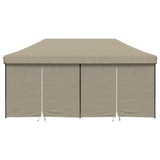 Pop-up pieghevole Vidaxl PartyTent con 4 pareti laterali taupe