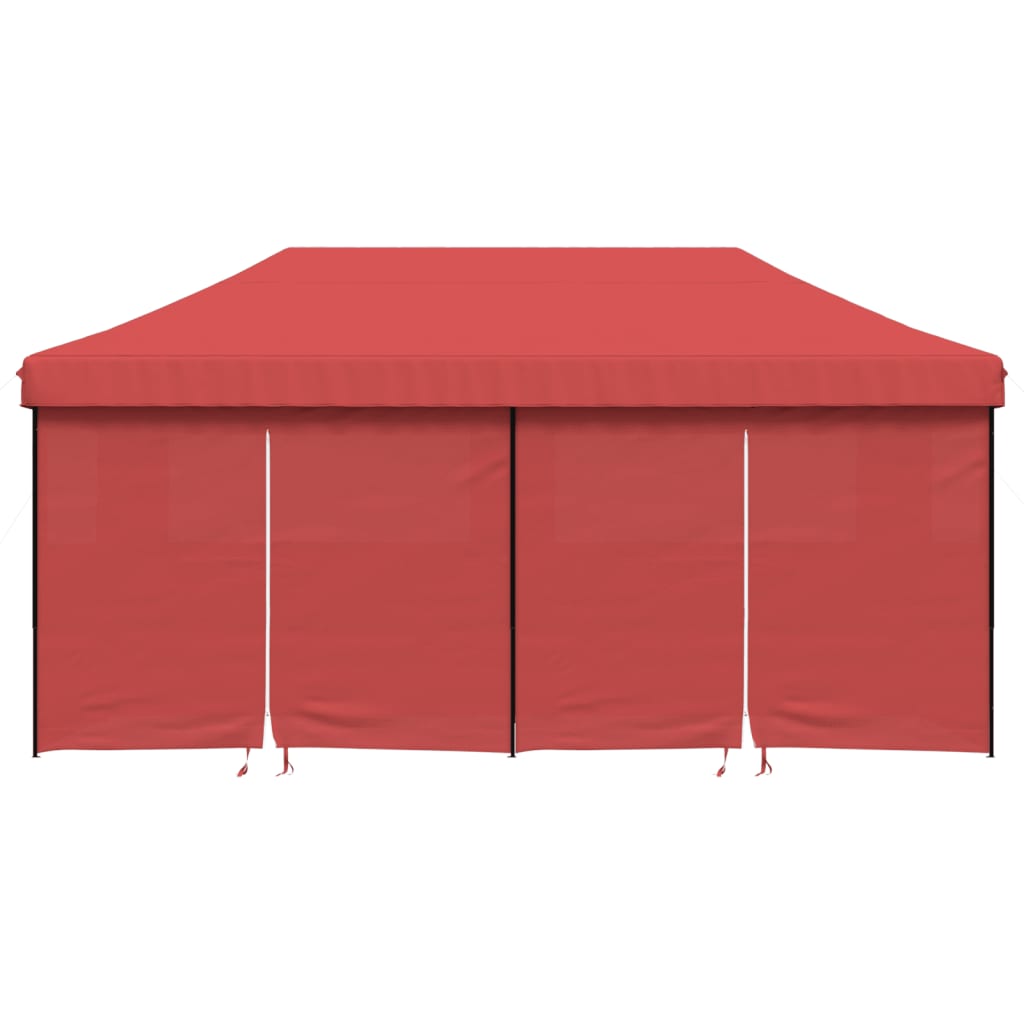 Vidaxl PartyTent Składane wyskakujące okienko z 4 bocznymi ścianami Bordeaux Red