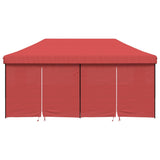 Pop-up pieghevole Vidaxl PartyTent con 4 pareti laterali Bordeaux rosso