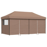 Vidaxl PartyTent Plegable plegable con 4 paredes laterales Brown