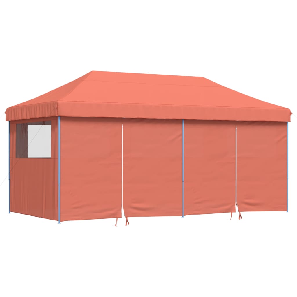 Vidaxl Partytent Faltbares Popup mit 4 Seiten Wänden Terrakotta-farbig