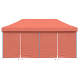 Vidaxl Partytent Foldable Pop-Up with 4 side walls Terracotta-colored