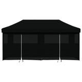 Vidaxl Partytent Foldable Pop-Up With 4 Side Walls Black