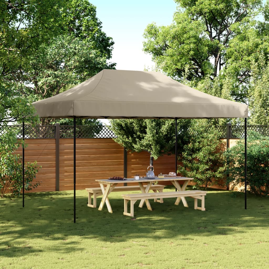 Vidaxl PartyTent sammenleggbar pop-up 440x292x315 cm taupe