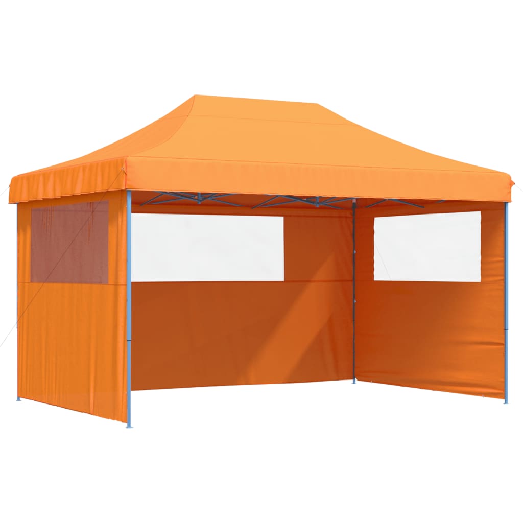 Vidaxl Partytent Polable Polable avec 3 murs latéraux orange