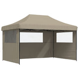 Vidaxl Partytent Polable Polable avec 3 murs latéraux taupe