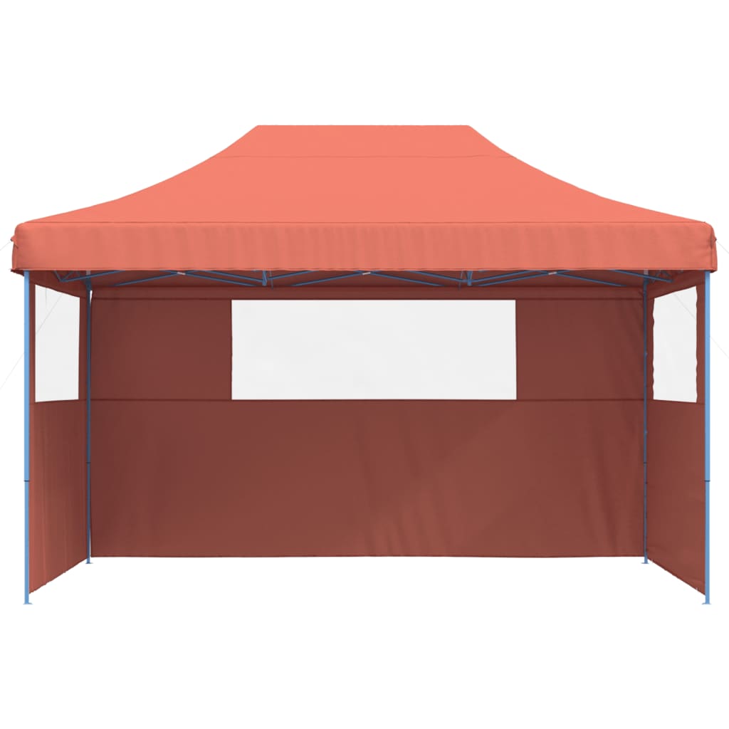 Pop-up pieghevole Vidaxl Partyntent con 3 pareti laterali color terracotta