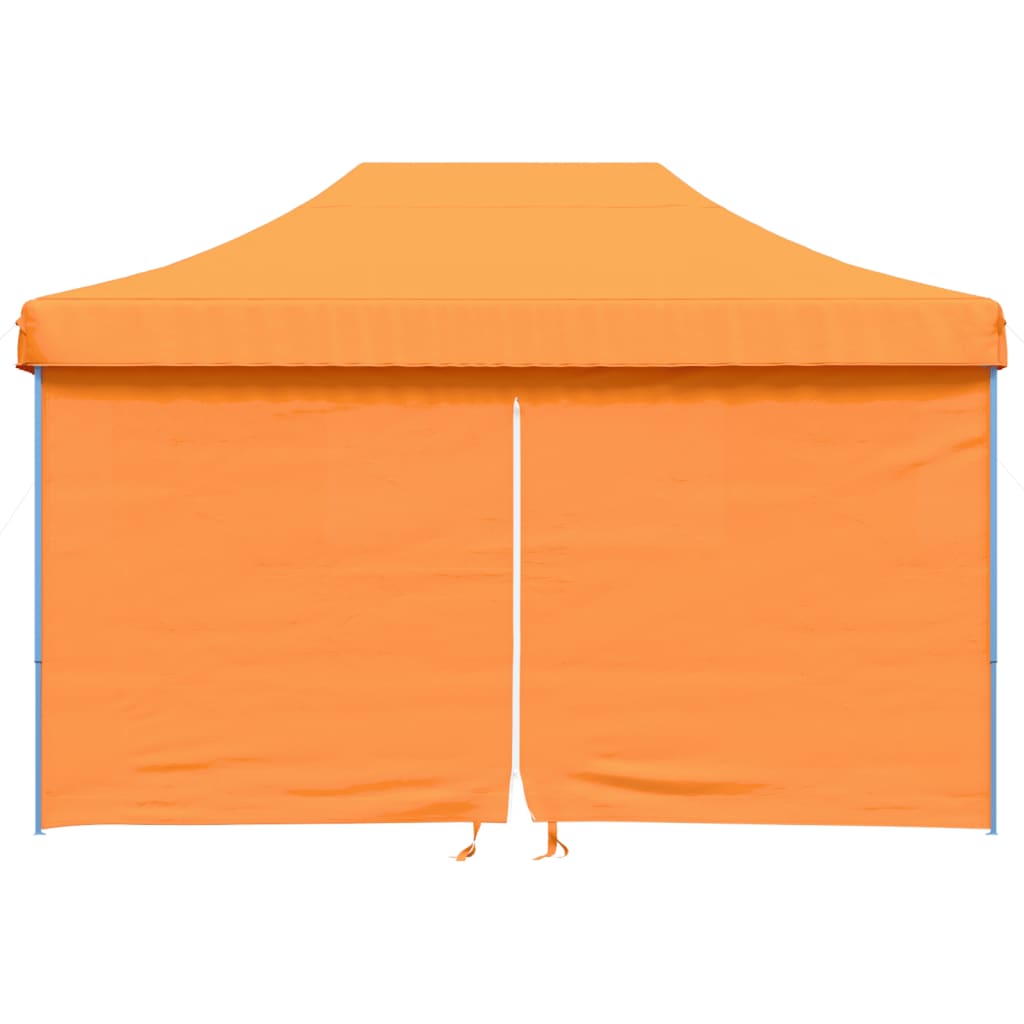 Vidaxl PartyTent Plegable plegable con 4 paredes laterales naranja