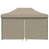 Vidaxl Partytent Faltbares Popup mit 4 Seitenwänden Taupe