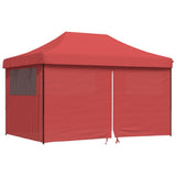 Vidaxl PartyTent Składane wyskakujące okienko z 4 bocznymi ścianami Bordeaux Red