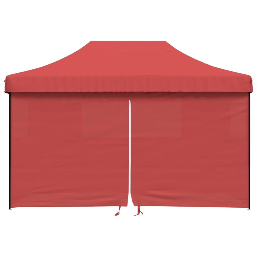 Vidaxl PartyTent Plegable plegable con 4 paredes laterales Burdeos rojo