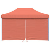 Vidaxl Partytent Foldable Pop-Up with 4 side walls Terracotta-colored