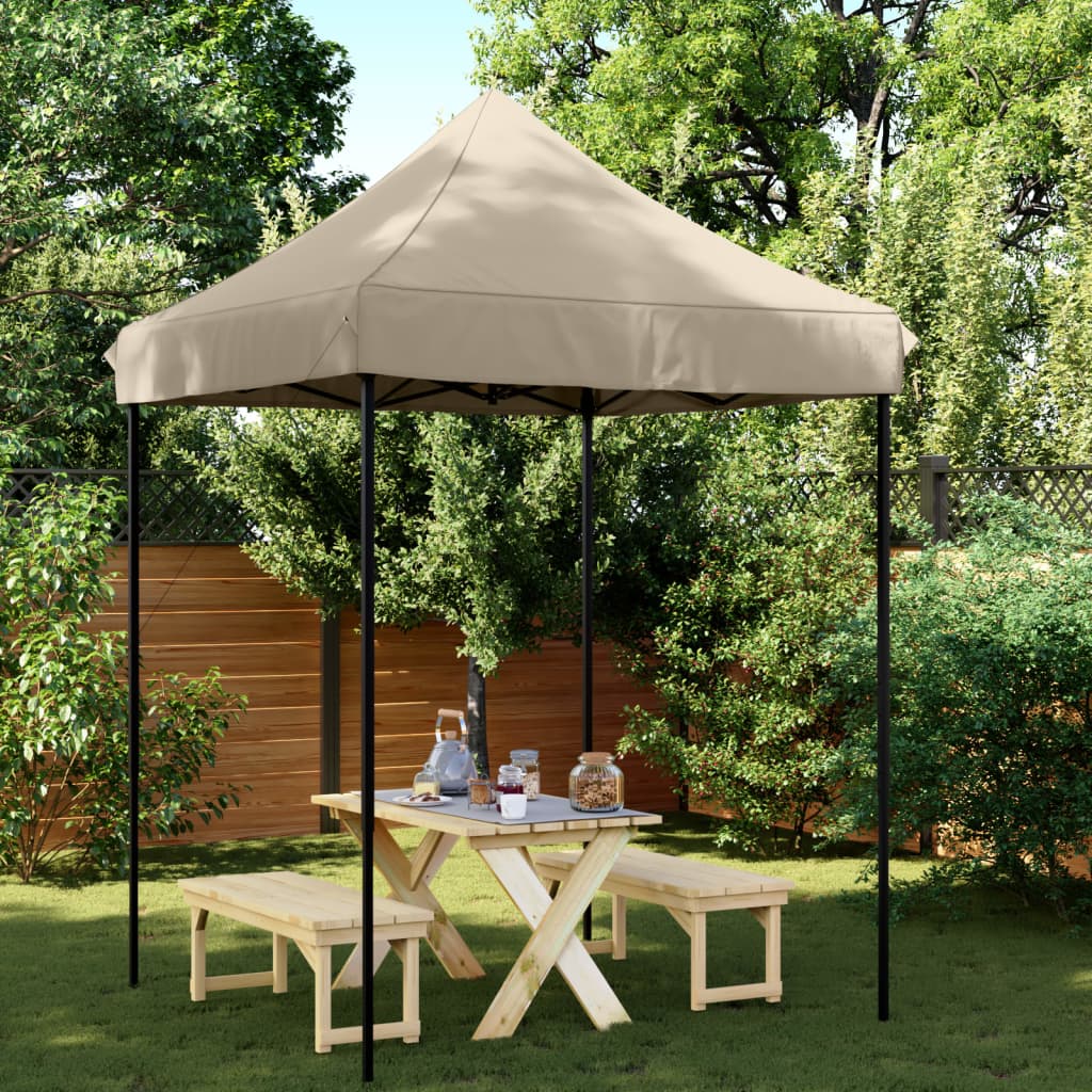 Vidaxl Partytent Foldable Popup 200x200x306 cm Taupe