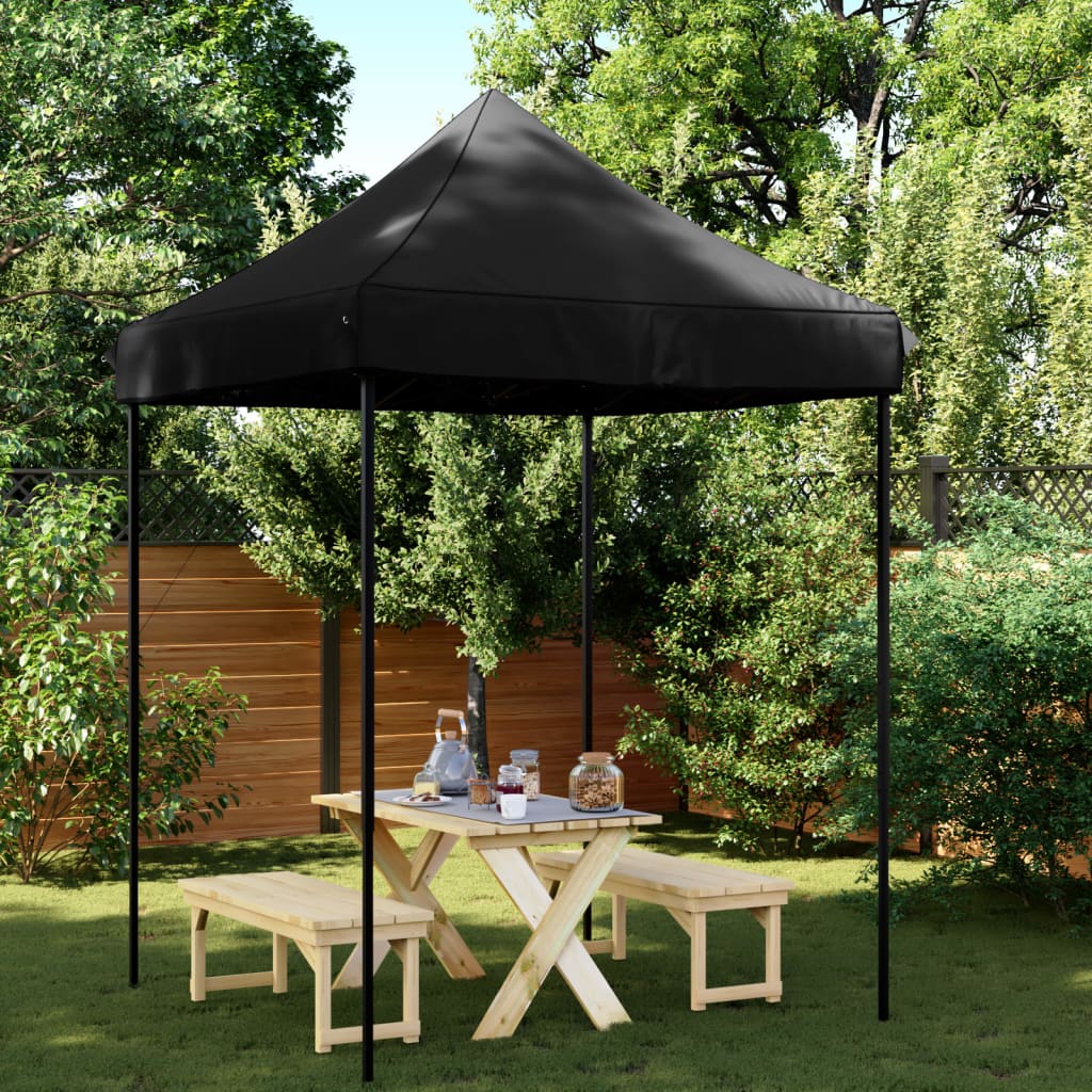 Vidaxl partytent inklapbaar pop-up 200x200x306 cm zwart