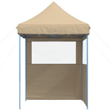 Pop-up pieghevole Vidaxl PartyTent con 2 pareti laterali beige