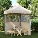 Pop-up pieghevole Vidaxl PartyTent con 2 pareti laterali beige