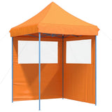 Vidaxl PartyTent Plegable plegable con 2 paredes laterales naranja