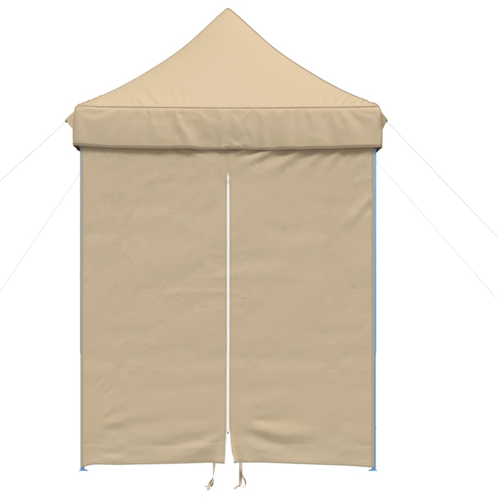 Vidaxl PartyTent Polable Polable avec 4 murs latéraux beige