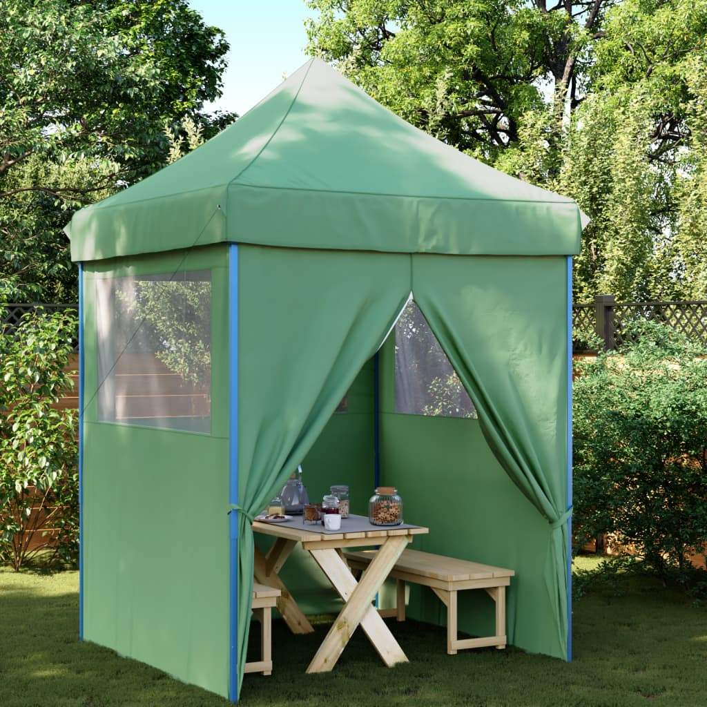 Vidaxl PartyTent Plegable plegable con 4 paredes laterales Verdes