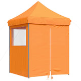 Vidaxl PartyTent Plegable plegable con 4 paredes laterales naranja