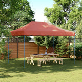 Vidaxl Parttent sammenfoldelig pop-up 410x279x315 cm terracotta