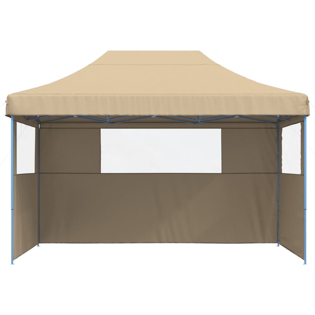 Vidaxl PartyTent Pobles emergentes con 3 paredes laterales beige