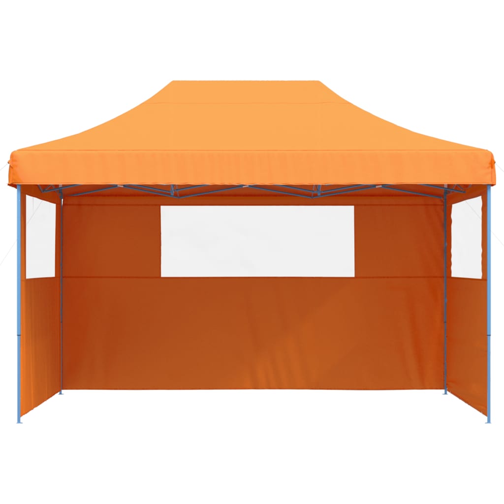 Vidaxl PartyTent sammenleggbar pop-up med 3 sidevegger oransje