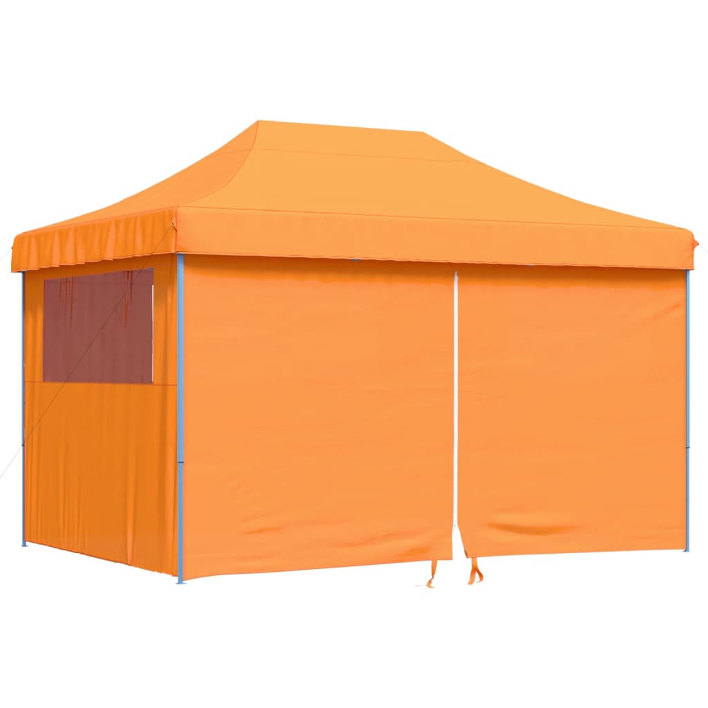 Vidaxl PartyTent sammenleggbar pop-up med 4 sidevegger oransje