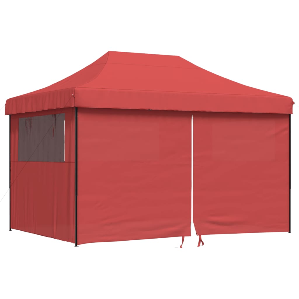 Vidaxl Partytent flappbar Pop-up mat 4 Säitewänn Bordeaux rout