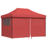 Vidaxl Partytent flappbar Pop-up mat 4 Säitewänn Bordeaux rout