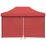 Vidaxl Partytent zložljivo pojavno okno s 4 stranskimi stenami Bordeaux Red