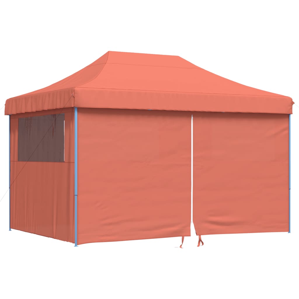 Pop-up pieghevole Vidaxl Partyntent con 4 pareti laterali color terracotta