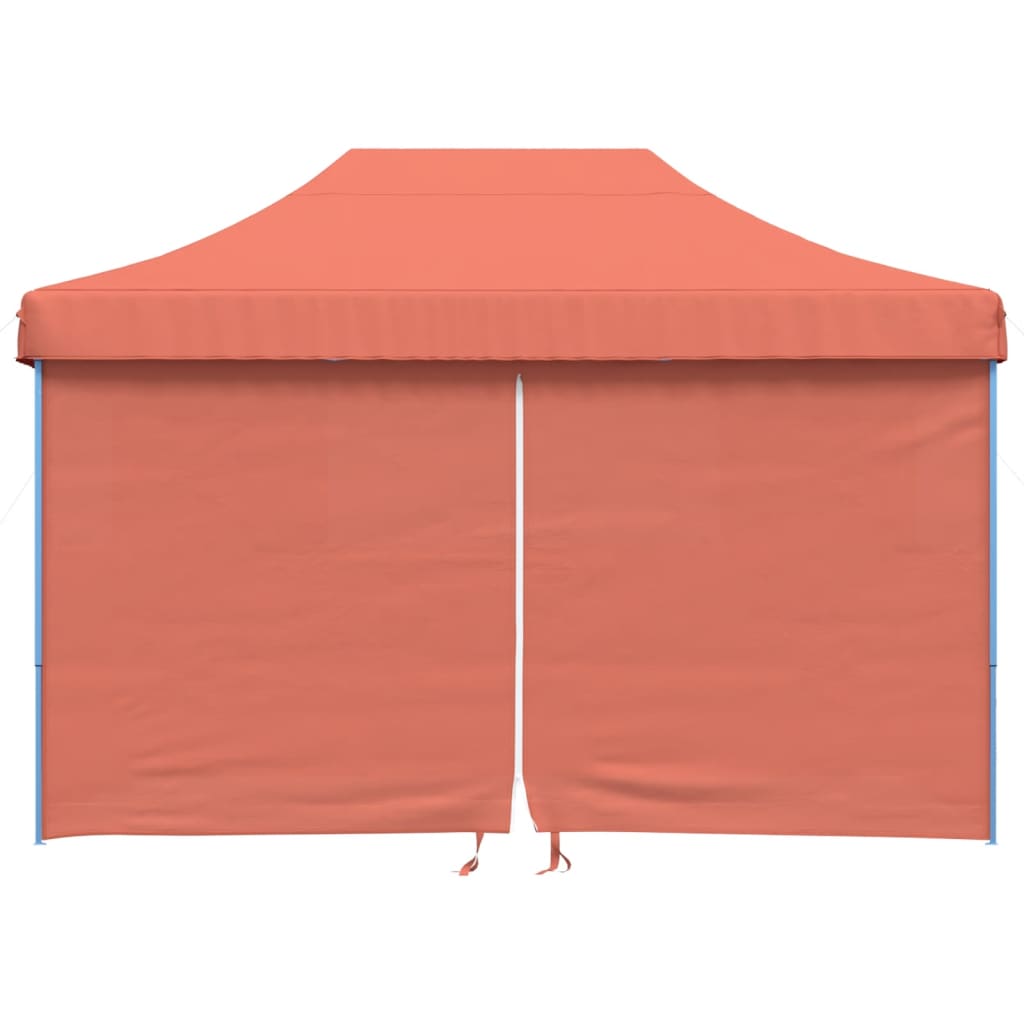 Vidaxl Partytent Foldable Pop-Up with 4 side walls Terracotta-colored