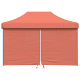 Pop-up pieghevole Vidaxl Partyntent con 4 pareti laterali color terracotta