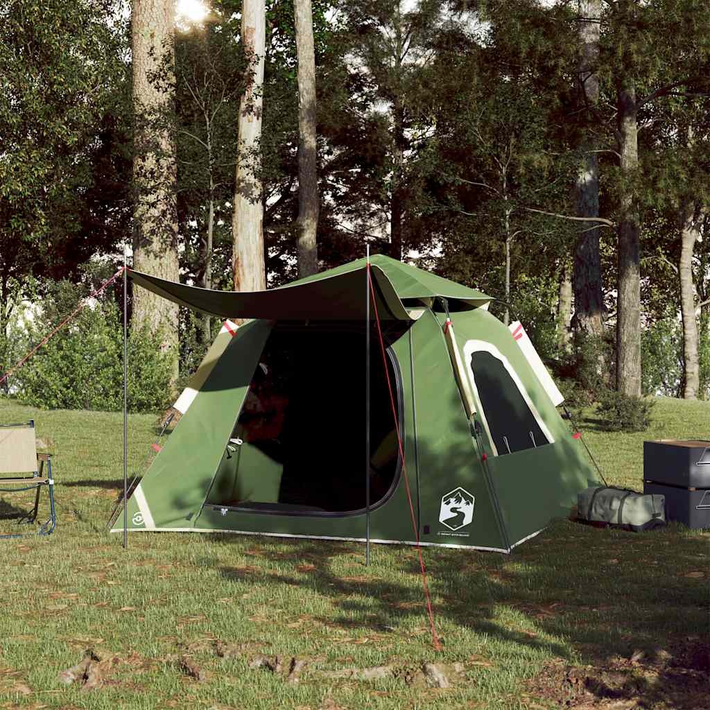 Vidaxl Dome Tent 4-Person Fast Release Green