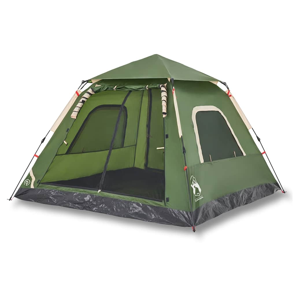 Vidaxl Dome Tent de 5 personas Liberación rápida Green