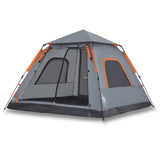 Vidaxl Dome Tenda Rilascio rapido 5 persone Grey and Orange