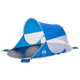 Vidaxl Beach Tent P-Up Waterproof Azure Blue