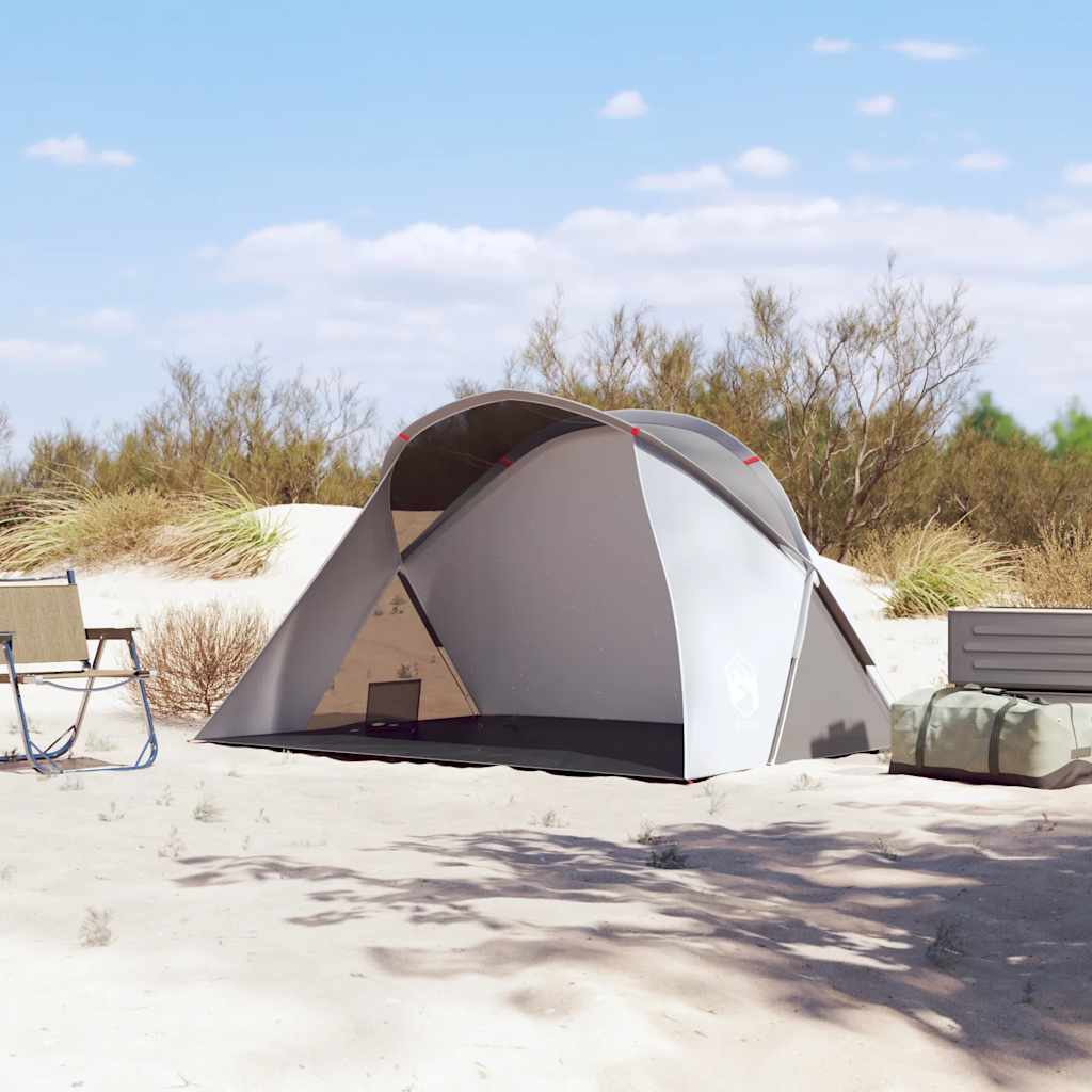 Vidaxl beach tent 2-person pop-up waterproof gray