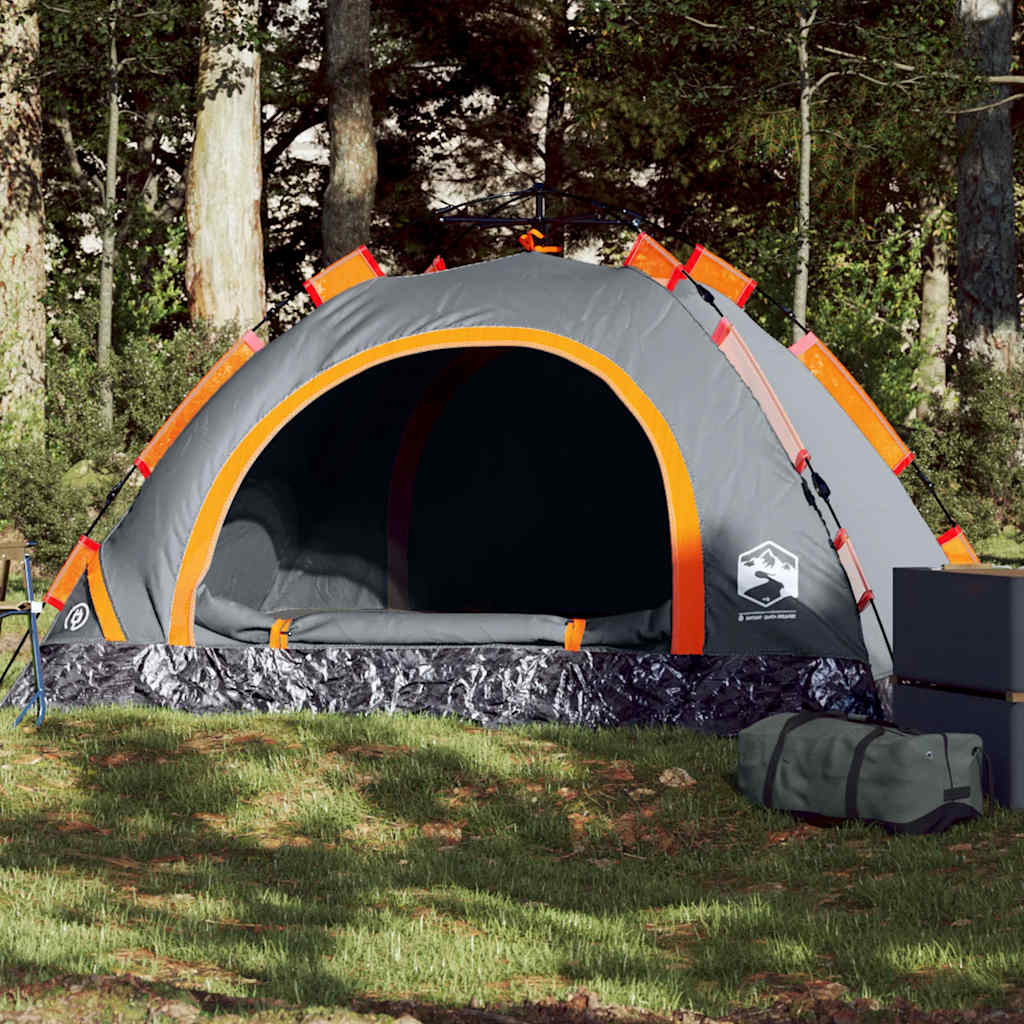 VidaXL tent 2-person fast release gray and orange