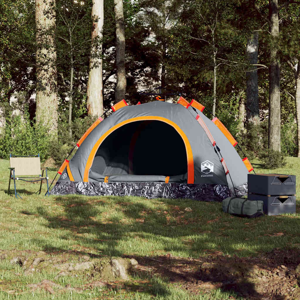 Tenda Vidaxl Rilascio di 3 persone Grey e Orange