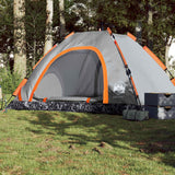 Vidaxl Tent à 5 personnes Sortie rapide Gray et Orange