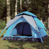 Vidaxl Dome Tent 4-osobowy szybki wydawanie niebieskiego