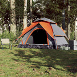 Vidaxl dome tente 5 personnes Fast Release Grey and Orange