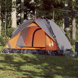 Vidaxl Dome Tält 2-person Fast Release Grey and Orange