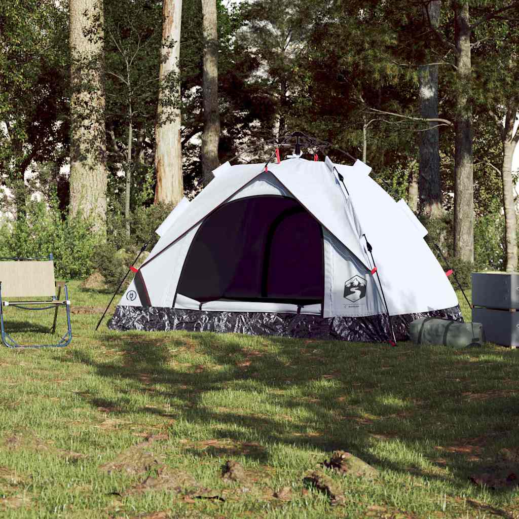 Vidaxl Dome Stan 2-Person Fast Release Blackout tkanina bílá