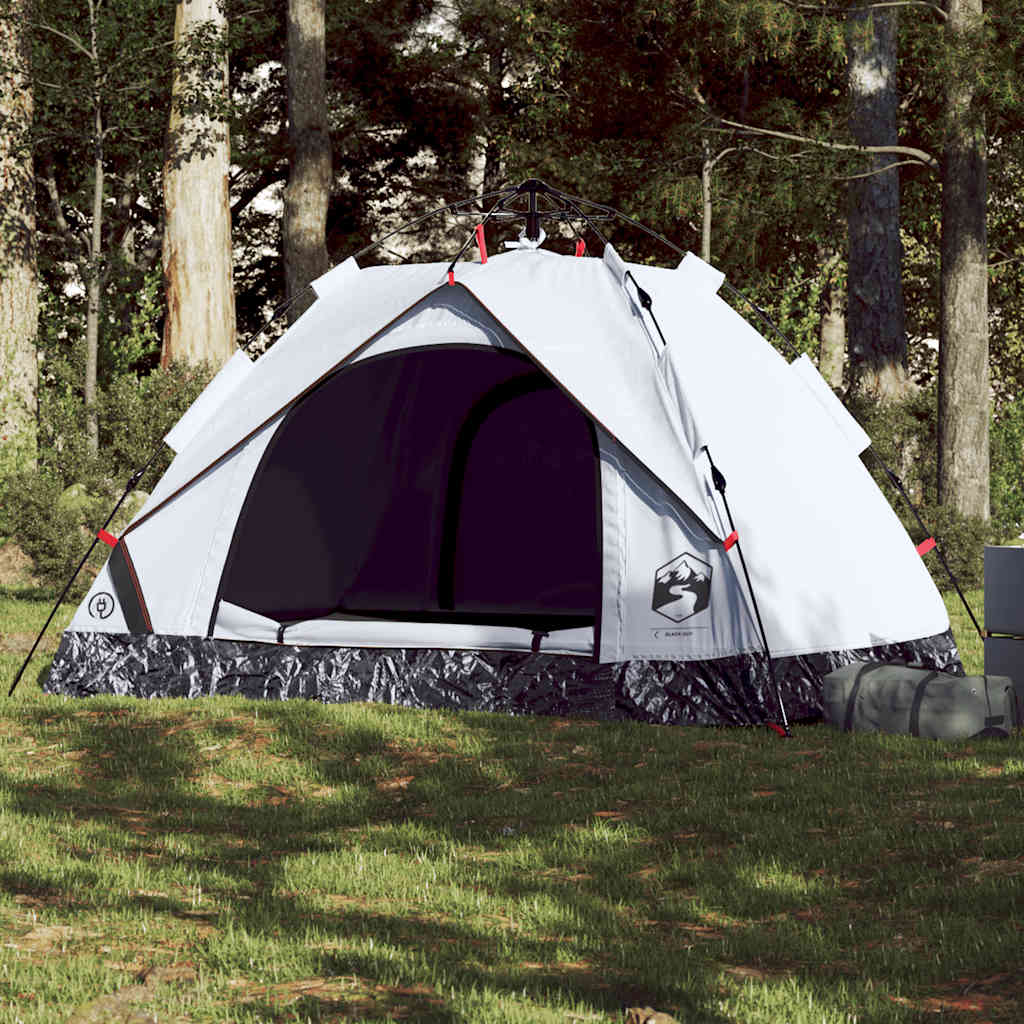 Vidaxl Dome Stan 2-Person Fast Release Blackout tkanina bílá